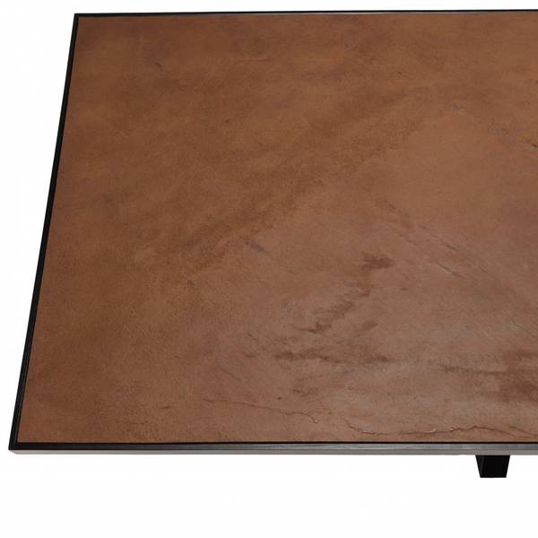 Esstisch BASILE Schwarz - Metall - 100 x 76 x 220 cm