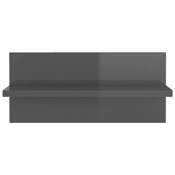 Wandregale 3008021-2 (4er Set) Grau - Holzwerkstoff - 12 x 18 x 40 cm