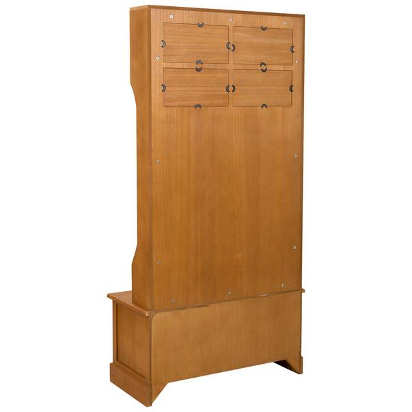 Meuble d'entrée Ren Marron - Bois manufacturé - 92 x 184 x 40 cm