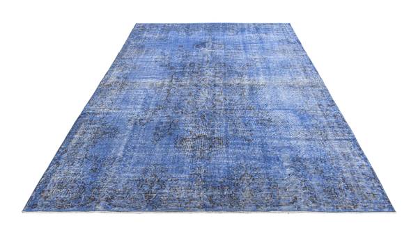 Tapis Ultra Vintage CXXXIX Bleu - Laine - 203 x 1 x 312 cm