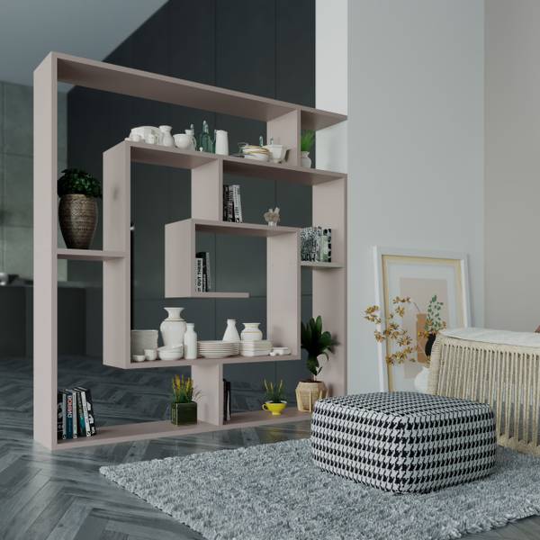 Bücherregal LABIRENT Beige Beige - Holzwerkstoff - 125 x 129 x 22 cm