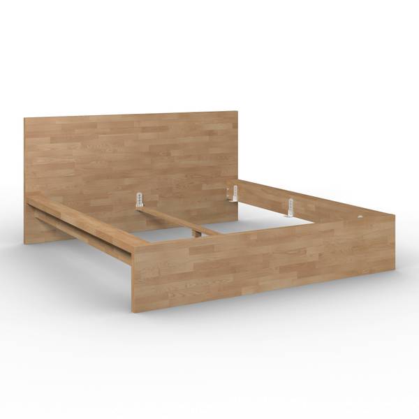 Bett WILMA Braun - Holz teilmassiv - 199 x 1 x 180 cm