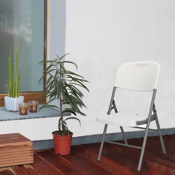 Gartenstuhl GF0109 Weiß - Metall - 46 x 86 x 54 cm