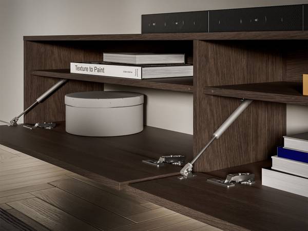 Meuble TV Heggers Marron foncé - Imitation chêne foncé
