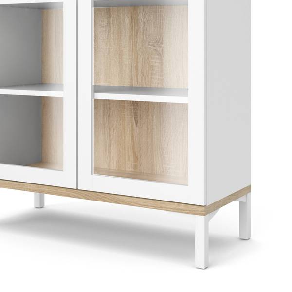 Vitrine Lisanne Weiß - Holzwerkstoff - 36 x 203 x 89 cm
