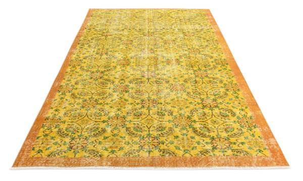 Vloerkleed Ultra Vintage CXC geel - wol - 160 x 1 x 262 cm