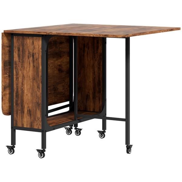 Opvouwbare eettafel 835-789V00RB bruin - plaatmateriaal op houtbasis - 80 x 74 x 130 cm