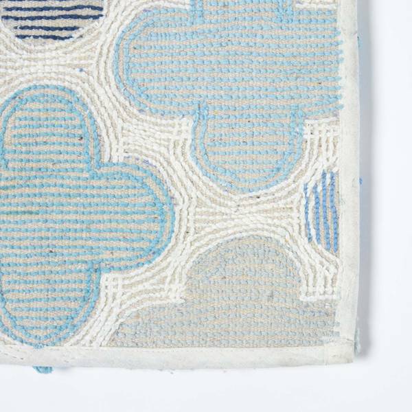 Tapis bain BT1328 Bleu - Coton - 50 x 1 x 80 cm