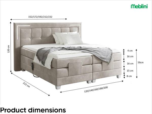 Boxspringbett TARENTE Senfgelb