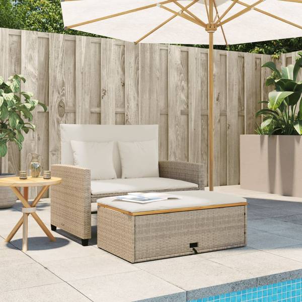 Tuinbank 3033171-2 set van 2 beige - crèmekleurig