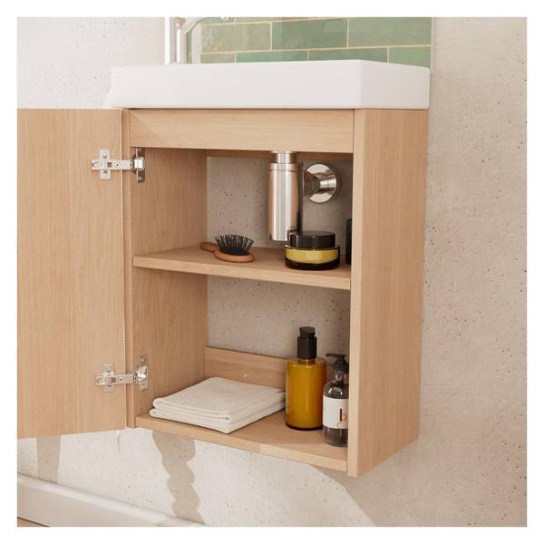 Badmöbel-Set FRAME 2-teilig Braun - Holzwerkstoff - 41 x 54 x 22 cm