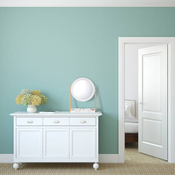 Kosmetikspiegel Bambus und MDF Braun - Silber - Weiß - Bambus - Holzwerkstoff - Glas - 43 x 57 x 22 cm