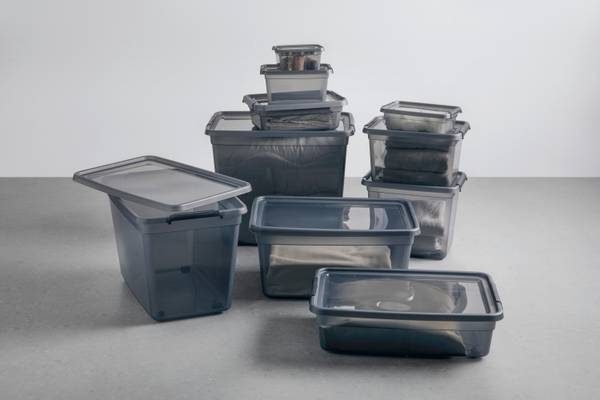 Aufbewahrungsbox BLACKY CA. 60L Schwarz - Kunststoff - 39 x 38 x 58 cm