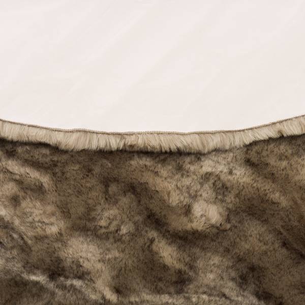Fellteppich Aspen Rund Meliert Braun - 160 x 160 cm