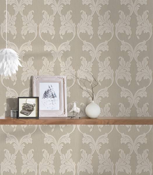 Vliestapete 4084 Barock Optik modern Beige - Creme
