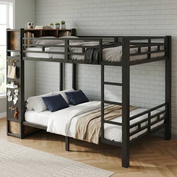 Etagenbett TIEHEI76 Ⅰ Schwarz - Metall - 126 x 177 x 234 cm
