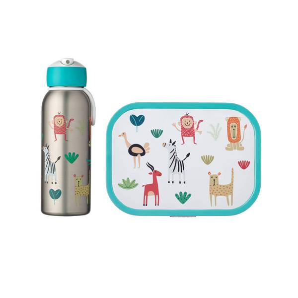 Brotdose + Thermoflasche Campus 2er Set Multicolor