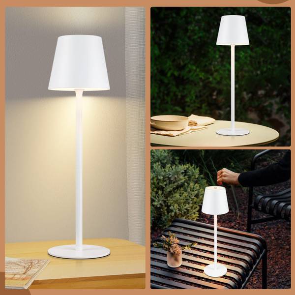 Lampe de table LED Regensburg Blanc