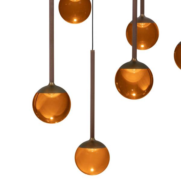 Pendelleuchten CALINA Braun - Metall - Kunststoff - 35 x 170 x 144 cm