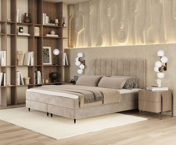 Boxspringbett Kobbe  Braun - Liegefläche Breite: 180 cm