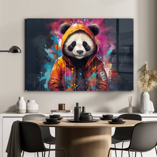 ACRYLGLASBILD Panda 90 x 60 cm