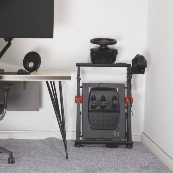 Racingchair Racing Cockpit LUMLRS04 Schwarz - Stahl - 56 x 82 x 88 cm