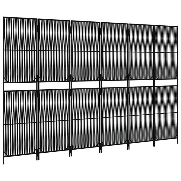 Paravent 6-tlg. XT7388 Schwarz - Metall - 180 x 49 x 294 cm