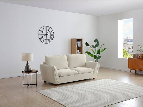 Sofa ohne Schlafmöglichkeit MENARDIA Weiß - Textil - 89 x 92 x 207 cm