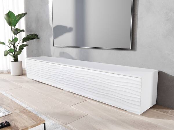 TV-Lowboard D180 MDF Weiß