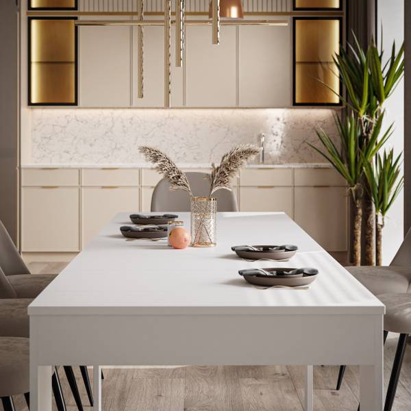 Konsole WHITE Weiß - Holzwerkstoff - 90 x 75 x 50 cm