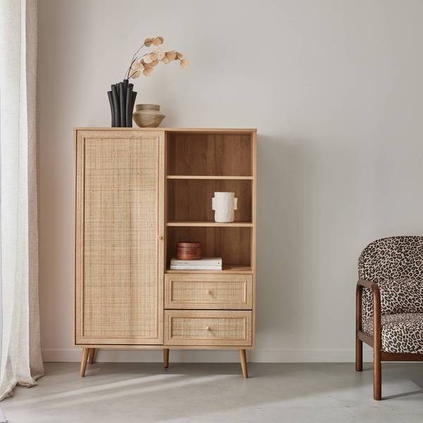 Anrichte Bohème Beige - Holz teilmassiv - 39 x 139 x 101 cm