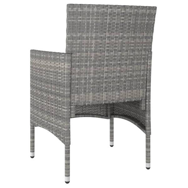 Gartenstuhl und Hocker 3011341(4-teilig) Grau