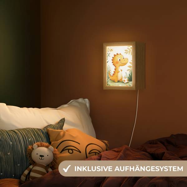 Lampe de Chevet Pour Enfant Dino 15 x 20 cm - Diamètre : 23 cm