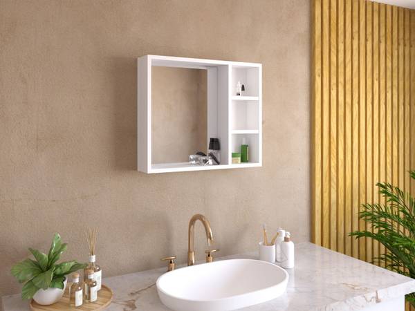 Badezimmerspiegel F60-B Weiß