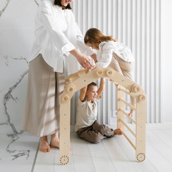 Flexi-Klettergerüst für Kinder Braun - Holzwerkstoff - 66 x 52 x 64 cm