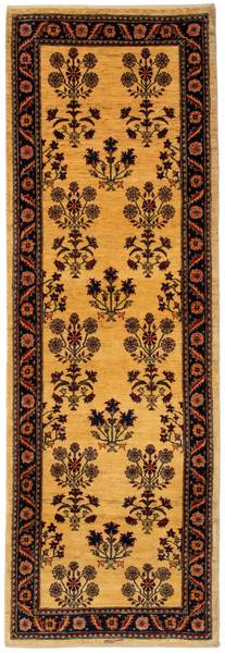 Tapis de couloir Kashkuli XLII Beige - Laine - 91 x 1 x 274 cm