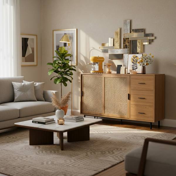 Sideboard Diapause Braun - Holzwerkstoff - 140 x 91 x 37 cm