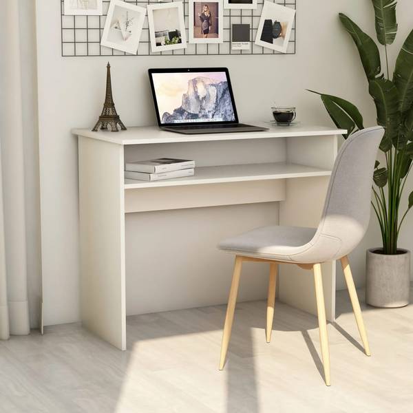 Schreibtisch D9268 Weiß - Holzwerkstoff - 50 x 74 x 90 cm