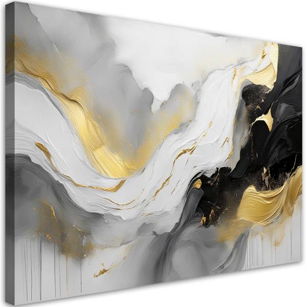 Wandbild wellen aquarell abstraktion 120 x 80 cm