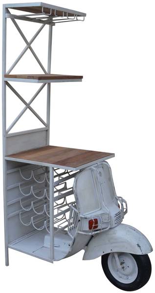 Weinregal SCOOTERWHITE24 Weiß - Holzwerkstoff - 50 x 180 x 102 cm