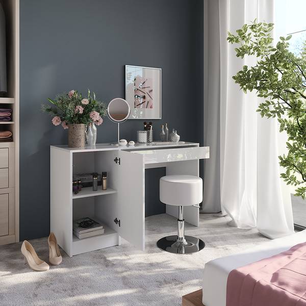 Kaptafel Sherry 57612 wit - plaatmateriaal op houtbasis - 120 x 76 x 51 cm