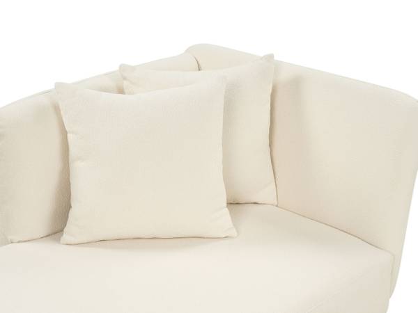 Chaiselongue RIOM Schwarz - Weiß - Naturfaser