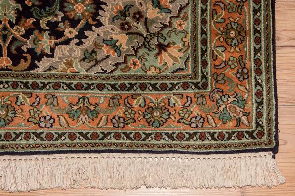 Orientteppich Premium Blau - Seide - 95 x 1 x 156 cm