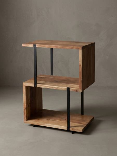 Beistelltisch ARPINO Beige - Akazie - 45 x 60 x 30 cm