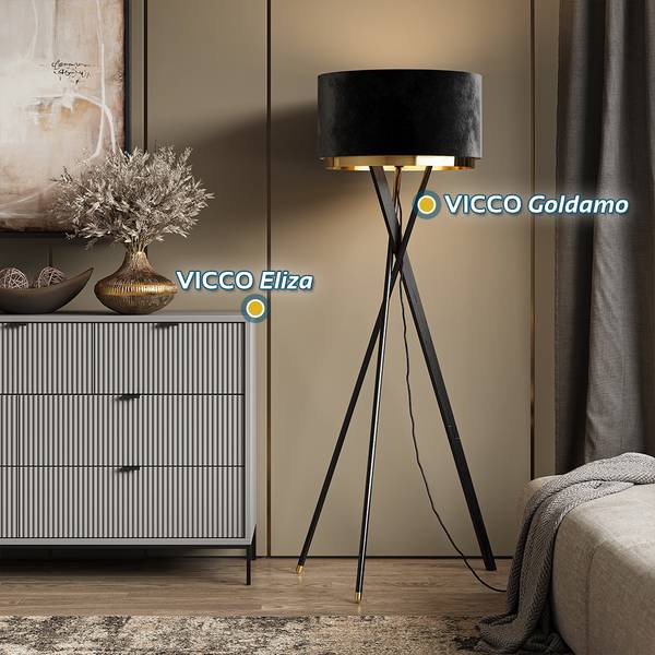 Stehlampe Goldamo 53237 Schwarz - Metall - 50 x 154 x 50 cm