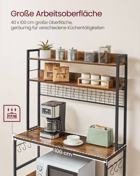 Étagère de cuisine Copenhague Marron - Bois manufacturé - 100 x 170 x 40 cm