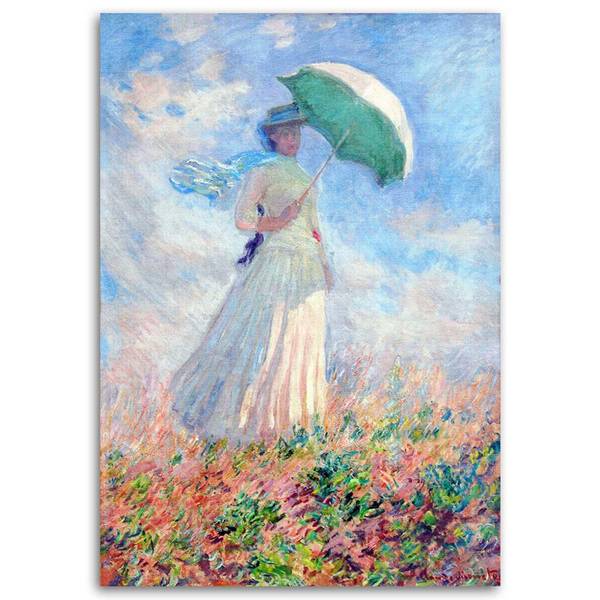 Wandbild frau mit regenschirm nach 40 x 60 cm