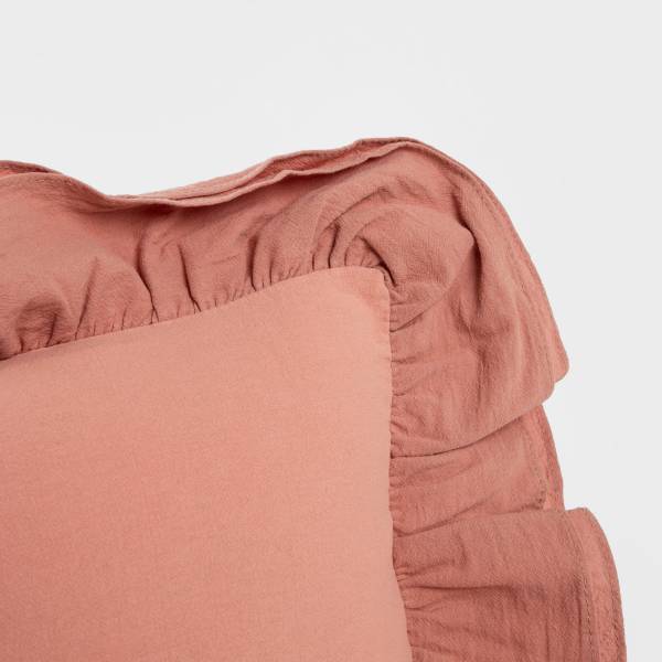 Kopfkissenbezug CHERISH LOVE Rot - Textil - 45 x 1 x 45 cm