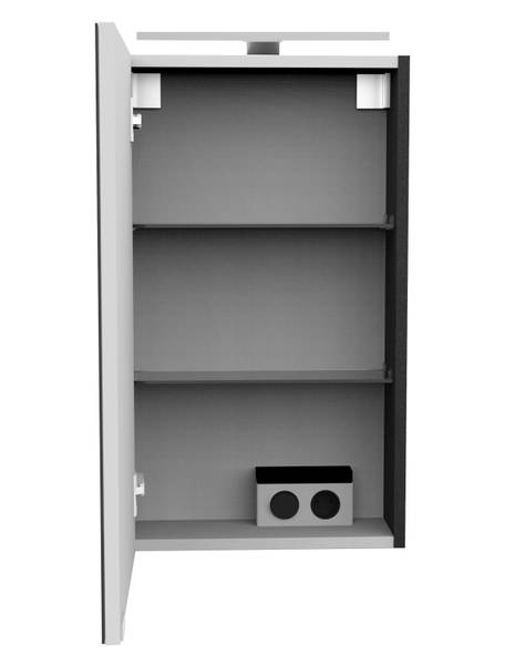 Spiegelschrank SBC Luna Anthrazit Grau - Holzwerkstoff - 60 x 75 x 32 cm
