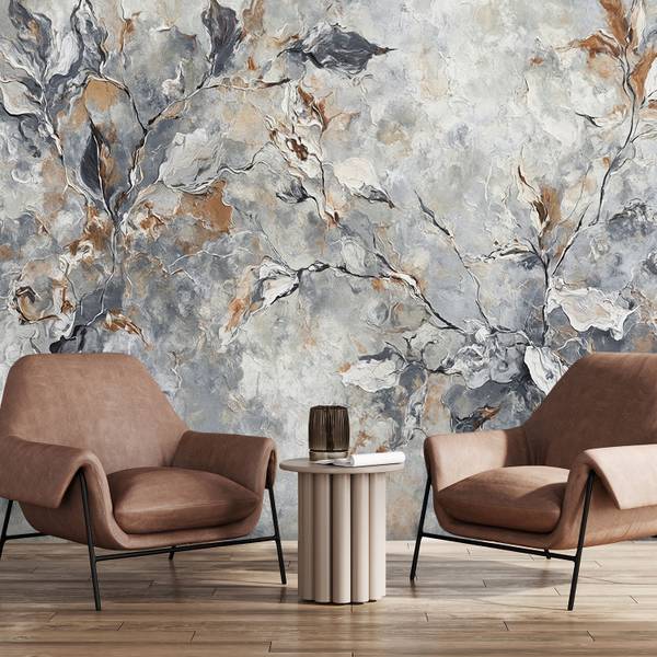 Papier peint abstraction botanique 300 x 210 cm